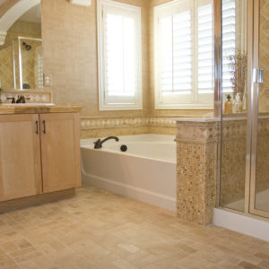 Modern bathroom in a house